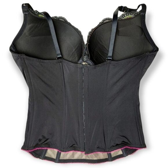 🌼4/$30 Lasenza Sexy Black Lace Herringbone Bustier Large - Picture 4 of 6